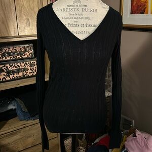 Black Old Navy Thin Cable Knit Sweater - Large